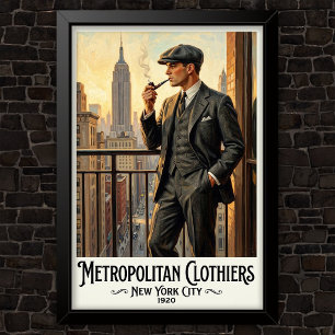 1920s Vintage Mode Reclame Poster
