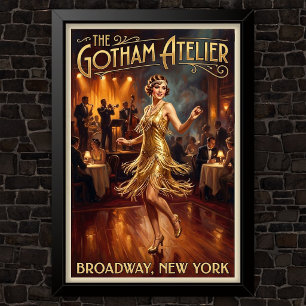 1920s Vintage Mode Reclame Poster