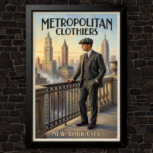 1920s Vintage Mode Reclame Poster