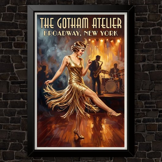 1920s Vintage Mode Reclame Poster