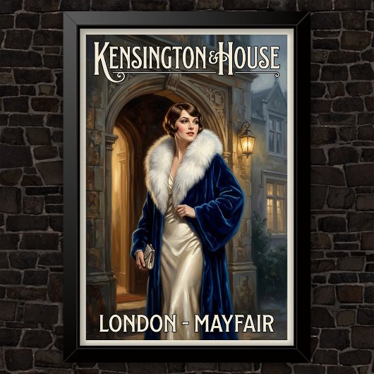 1920s Vintage Mode Reclame Poster