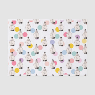 1920s  vrouw & kleurrijke Stippen "voor u" Tissuepapier