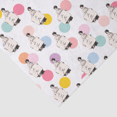 1920s vrouw & kleurrijke Stippen "voor u" Tissuepapier (Detail)