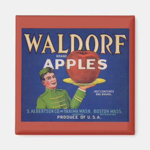 1920s Waldorf Appels krat label Magneet