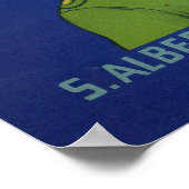 1920s Waldorf Appels krat label print (Hoek)