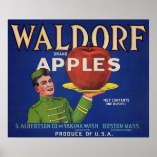 1920s Waldorf Appels krat label print