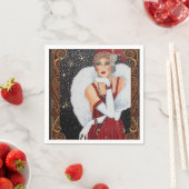  1920s Winter Flapper Vrouw Servet (Insitu)