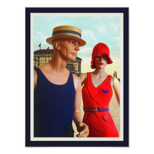 1920s Wol Bathing Suits Photo Print Foto Afdruk