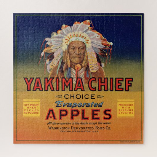 1920s Yakima Chief Evaporated Apples label Legpuzzel (Verticaal)