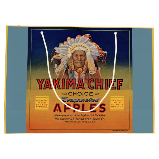 1920s Yakima Chief Evaporated Apples label print Groot Cadeauzakje (Achterkant)