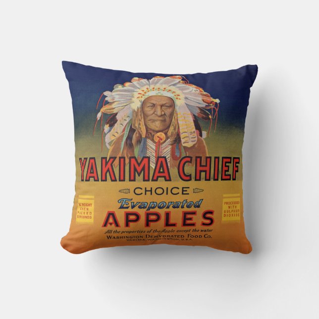 1920s Yakima Chief Evaporated Apples label print Kussen (Voorkant)