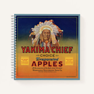 1920s Yakima Chief Evaporated Apples label print Notitieboek