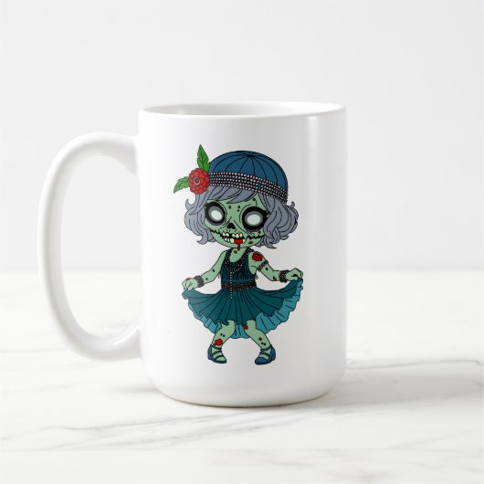 1920s Zombie Flapper Girl Koffiemok (Links)