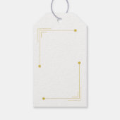 1920s Zwart en Goud Dank U Trouwcadeau Labels Cadeaulabel (Achterkant)