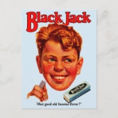 1920s zwarte Jack gum en Briefkaart (Voorkant)
