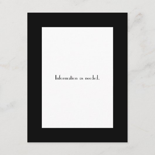 1920's zwarte & witte informatiekaart informatiekaartje (Achterkant)