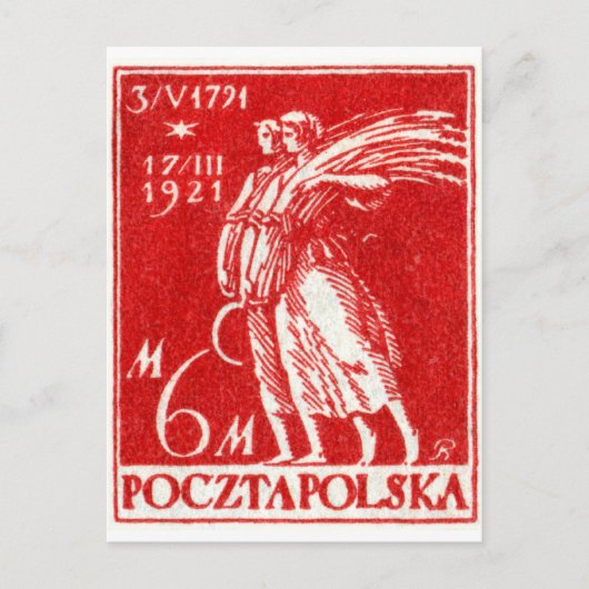 1921 6m Pools poststempel Briefkaart (Voorkant)
