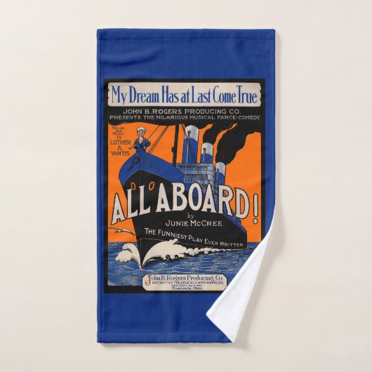 1921 Alles-in-board muziekafdrukken Bad Handdoek (Handdoek)