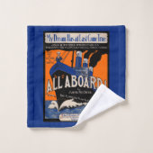 1921 Alles-in-board muziekafdrukken Bad Handdoek (Wasdoekje)