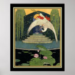 1921 Art Deco Garden Scene 16 x 20 Poster<br><div class="desc">Mooie Art Deco Garden Scene uit 1921 House en Garden Hoesje.</div>