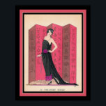1921 Art Deco Paris Mode Pochoir Poster<br><div class="desc">Vibrant,  Art Deco,  French Mode Pochoir Print "Le Paravant Rouge" ca. 1921-11x14 getoond-beschikbaar in 8x10 en grotere formaten.</div>