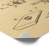 1921 Bicycle Pedal Design Patent Art-afdrukken Poster (Hoek)