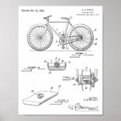 1921 Bicycle Pedal Design Patent Art-afdrukken Poster (Voorkant)