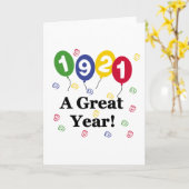 1921 een Grote Verjaardag van het Jaar Kaart (Gele Bloem)