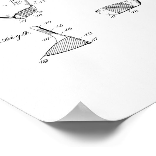 1921  Golf Club Patent Art Print (Hoek)