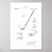 1921  Golf Club Patent Art Print (Voorkant)
