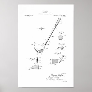 1921 Golf Club Patent Art Print