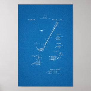 1921  Golf Club Patent Blueprint Art Print