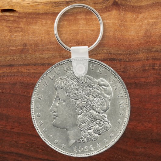 1921 Morgan Silver Dollar Sleutelhanger (Voorkant)