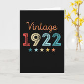  1922 100e verjaardag van de retro van 100 jaar kaart (Gele Bloem)