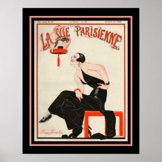 1922 Art Deco La Vie Parisienne Poster (Voorkant)