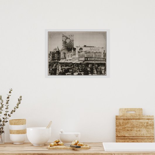  1922 Atlantic City Boardwalk Foto Poster (Keuken)