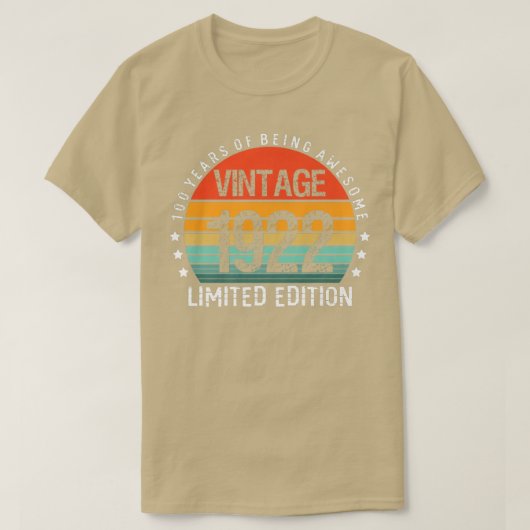  1922 BEPERKTE EDITIE 100 E JAAR T-SHIRT (Design voorkant)