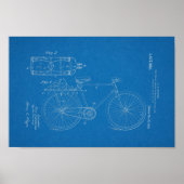 1922  blauwdruk voor fietspatronen afdrukken poster (Voorkant)