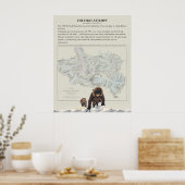 1922 British Everest Expedition Vintage Map Art Poster (Keuken)
