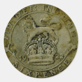 1922 Britse sixpence sticker (Voorkant)
