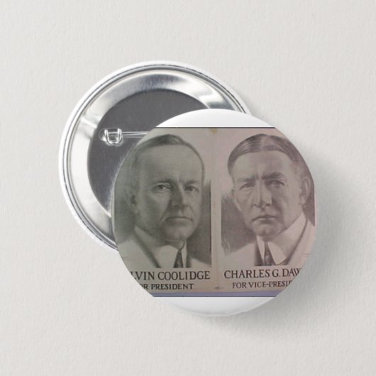 1922 Coolidge - Dagen Ronde Button 5,7 Cm (Voorkant /achterkant)