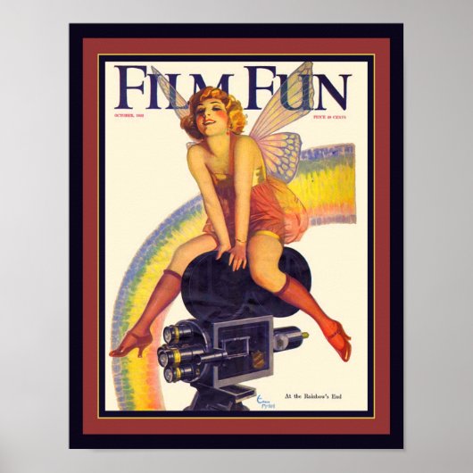 1922 "Film Fun" Deco Magazine Hoesje Poster (Voorkant)