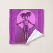 1922 filmster met oddball get-up - lavender bad handdoek (Wasdoekje)