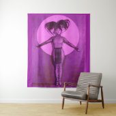 1922 filmster met oddball get-up - lavender wandkleed (In situ)