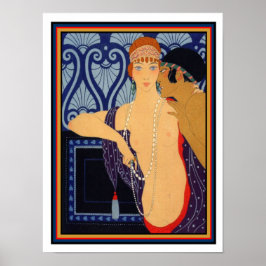 1922 George Barbier Art Deco Afdrukken 12 x 16 Poster