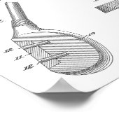 1922 Golf Club Head Design Patent Art Print (Hoek)