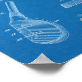 1922 Golf Club Head Design Patent Art Print (Hoek)