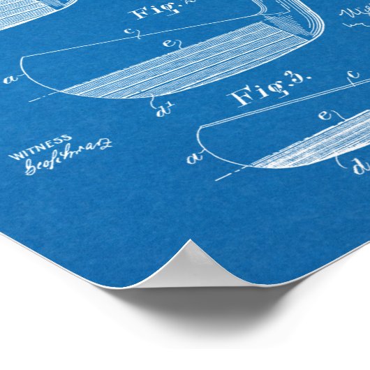 1922 Golf Club Head Design Patent Art Print (Hoek)