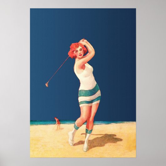 1922 Golf-Waterverf afdrukken Poster (Voorkant)