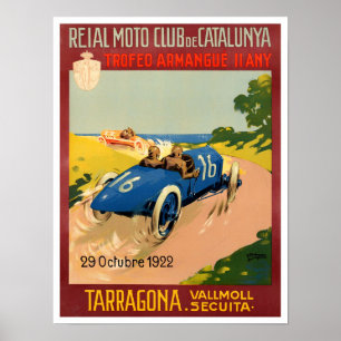 1922 Grote Prijs  race Tarragona Poster